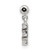 Sterling Silver Mio Memento Dangle Letter E Bead Charm QMM190ET