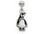 Sterling Silver Mio Memento Enamel Dangle Penguin Bead Charm QMM188T