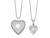 FJC Finejewelers Sterling Silver Rhodium-plated Polished Satin Butterfly Heart Locket and Pendant Set 18 inch chain incl QLS451SETT