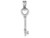 FJC Finejewelers Sterling Silver Key Pendant Necklace Chain Included QP1574T
