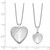 FJC Finejewelers Sterling Silver Rhodium-plated Polished Swirl Design Heart Locket and Pendant Set 18 inch chain include QLS457SETT