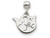 Sterling Silver Mio Memento Dangle Cat Bead Charm QMM232T