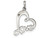 FJC Finejewelers Sterling Silver Polished Love Heart Pendant Necklace Chain Included QP2808T