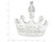 FJC Finejewelers Sterling Silver Polished Crown Charm QP1951T