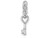 FJC Finejewelers Sterling Silver Polished Open Heart Key Charm QP1989T