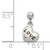 Sterling Silver Mio Memento Enamel Dangle Love Heart Bead Charm QMM142T