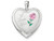FJC Finejewelers Sterling Silver 24mm Enameled Rose Heart Locket Necklace QLS305T