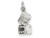 Finejewelers Sterling Silver Large Dice Charm QC830T