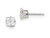 FJC Finejewelers Sterling Silver 5mm Square Cubic Zirconia 4 Prong Stud Earrings QE7523T
