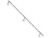 FJC Finejewelers Sterling Silver Polished Star and Moon W/ 1in Ext. Anklet QG3157T