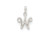 FJC Finejewelers Sterling Silver Initial W Pendant Necklace Chain Included QC6512WT