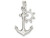 FJC Finejewelers Sterling Silver Polished Anchor Pendant Necklace Chain Included QC7626T
