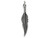 FJC Finejewelers Sterling Silver Antiqued Feather Pendant Necklace Chain Included QC6598T