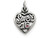 FJC Finejewelers Sterling Silver Antiqued Sweet 16 Heart Charm QC6016T