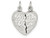 FJC Finejewelers Sterling Silver Best Friend 2-piece Break Apart Heart Charm QC599T