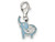 FJC Finejewelers Sterling Silver Blue Enameled Elelephant Charm QC6225T