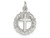 FJC Finejewelers Sterling Silver Circle and Cross Pendant Necklace Chain Included QC7403T