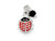 FJC Finejewelers Sterling Silver Red Enameled Ladybug W/bead Charm QC6856T