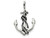 FJC Finejewelers Sterling Silver Antiqued Anchor and Rope Pendant Necklace Chain Included QC4972T