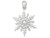FJC Finejewelers Sterling Silver Snowflake with Stellux Crystal Pendant Necklace Chain Included QC4753T