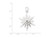 FJC Finejewelers Sterling Silver Snowflake with Stellux Crystal Pendant Necklace Chain Included QC4753T