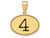 Finejewelers 14k Yellow Gold Polished Number 4 Black Epoxy Oval Charm