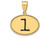 Finejewelers 14k Yellow Gold Polished Number 1 Black Epoxy Oval Charm