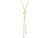 Finejewelers 14 Kt Yellow Gold 17 Inch 7.5-1.3mm 2 Beadknot On 1.3mm Popcorn Link Lariat Type Necklace