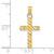 FJC Finejewelers 14k Yellow Gold Small Bright Cut Ribbed Cross with Etching Charm K9640A