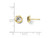 FJC Finejewelers 14 kt Two Tone Gold Rhodium and Polished and Bright Cut Post Earrings LESLE619C