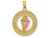 Finejewelers 14k Yellow Gold Hilton Head Island On Round Frame with Enamel Conch Shell Cente Charm