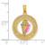 Finejewelers 14k Yellow Gold Hilton Head Island On Round Frame with Enamel Conch Shell Cente Charm