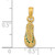 FJC Finejewelers 14k Yellow Gold Green Dotted Enamel Single Flip-flop Charm K6673A