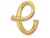 FJC Finejewelers 14k Yellow Gold Fashion Initial e Floating Charm K6425EA
