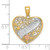 FJC Finejewelers 14k Yellow Gold with with Rhodium Wht Grandma in Filigree Heart with Pink Flowers Tri-color Charm K9561A