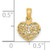 FJC Finejewelers 14k Yellow Gold 3d Mini Bright Cut Puffed Heart Charm K7130A