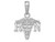 FJC Finejewelers 14k White Gold White Rn Caduceustextured Widenurse Charm K9574WB