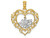 Finejewelers 14k Two-tone Gold Heart with Dangling White Mom Inside Charm
