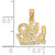 FJC Finejewelers 14k Yellow Gold Oy Vey!block Polish Engraved Jewish woe Is Me Charm K8881A