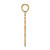 Finejewelers Beaded Lace Trim Cross with Rhodium Center Charm in 14 kt Two Tone Gold
