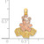 FJC Finejewelers 14k Two-tone Gold Pink Teddy Bear with Abc Blocks Charm K9114C