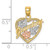 FJC Finejewelers 14k Two-tone Gold #1 Grandma in Hearttri-color Charm K8991C