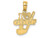 FJC Finejewelers 14k Yellow Gold I heart Golf Club Ball Charm K8776A