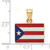 FJC Finejewelers 14k Yellow Gold Solid Enameled Puerto Rico Flag Charm K869A