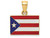FJC Finejewelers 14k Yellow Gold Solid Enameled Puerto Rico Flag Charm K869A