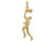 Finejewelers 14k Yellow Gold 3d Basketball Player with Raised Ball and Partial Hoop Charm