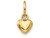 FJC Finejewelers 14k Yellow Gold Solid Polished Plain Puffed Heart Charm K747A