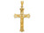 FJC Finejewelers 14k Yellow Gold Polished Satin and Bright Cut Crucifix Charm K5552A