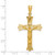 FJC Finejewelers 14k Yellow Gold Polished Satin and Bright Cut Crucifix Charm K5552A