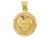FJC Finejewelers 14k Yellow Gold Polished and Bright Cut Baptism Circle Charm K5677A